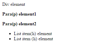 Element selector example code result