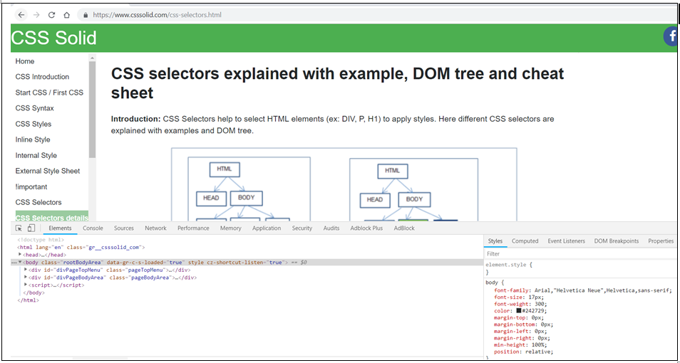 CSS Developer tool