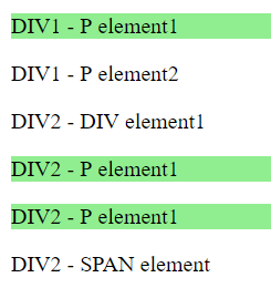 :not pseudo class example code result