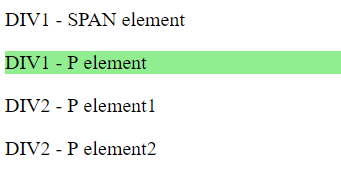 :only-of-type pseudo class example code result