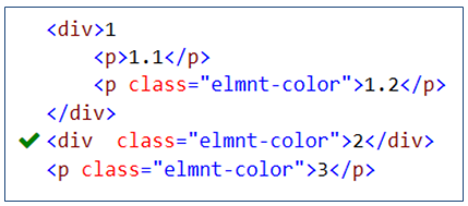 Multiple selectors specified without space result